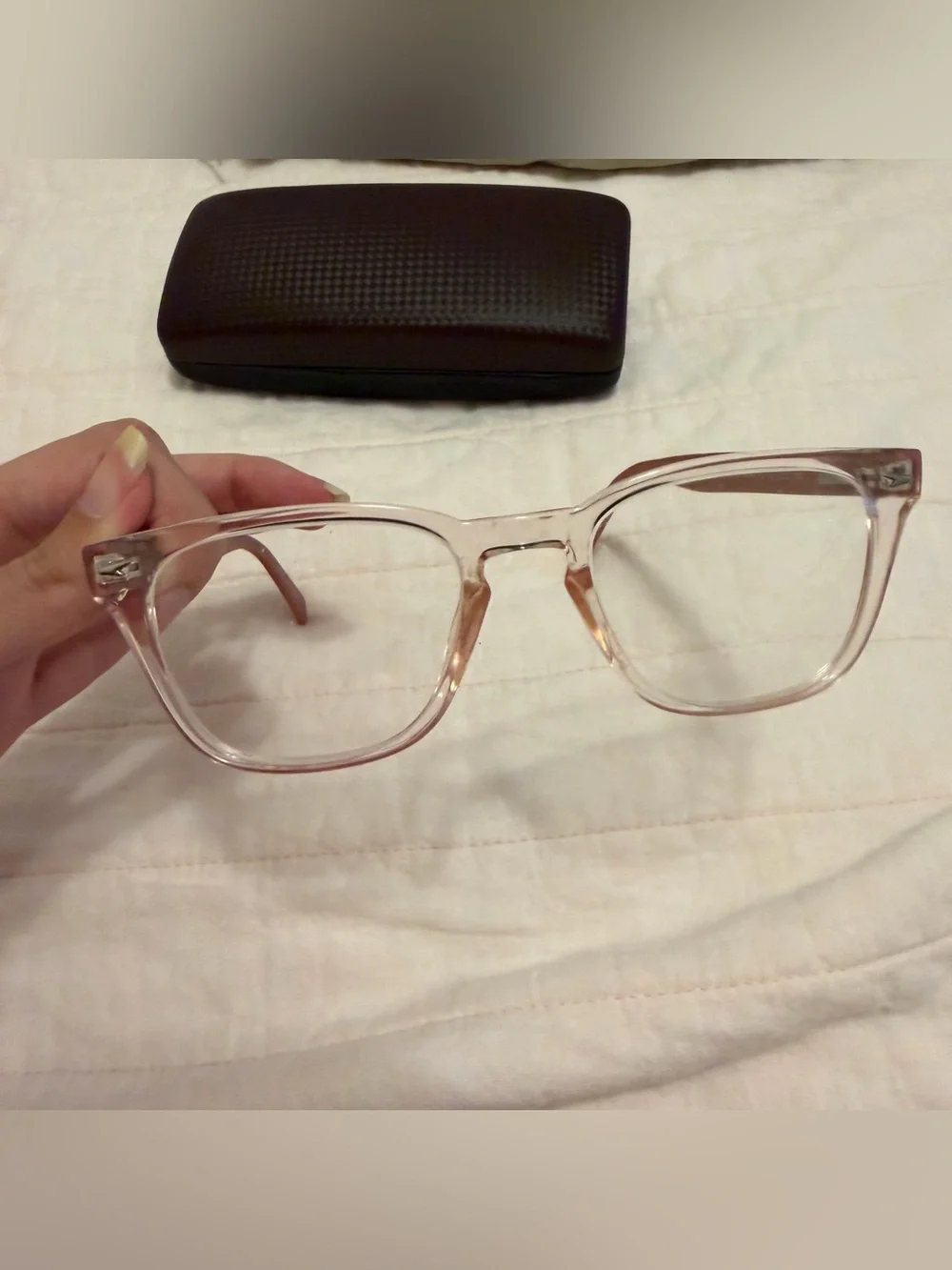 Modern Thaw Clear & Pink Glasses